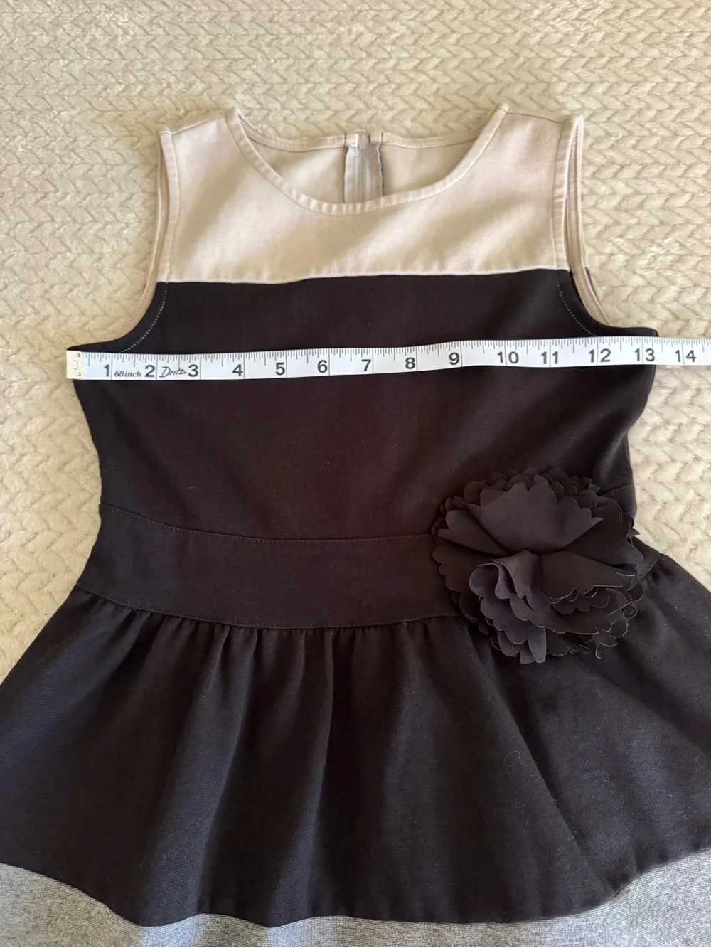 Crazy 8 Girls Colorblock Sleeveless Dress in Black, Gray, Cream Size 7/8